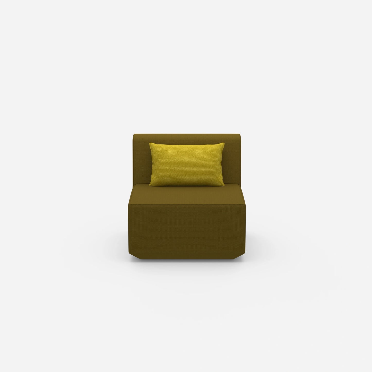Armchair for small room from the front