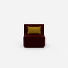 Armchair for small room from the front
