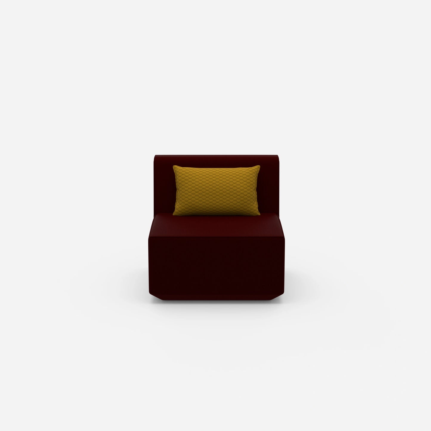 Armchair for small room from the front