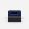 Armchair with footrest from the front