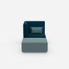 Armchair with stool modern from the front