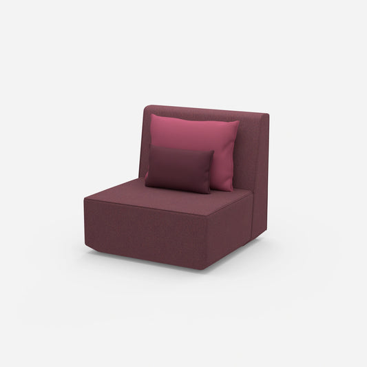 High back armchair from the side