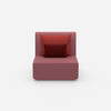 Armchair with high back from the front