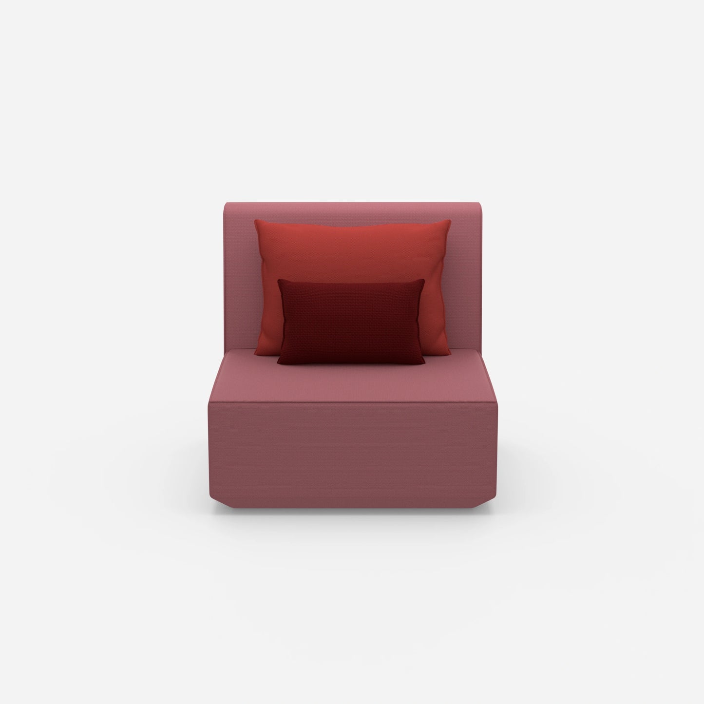 Armchair with high back from the front