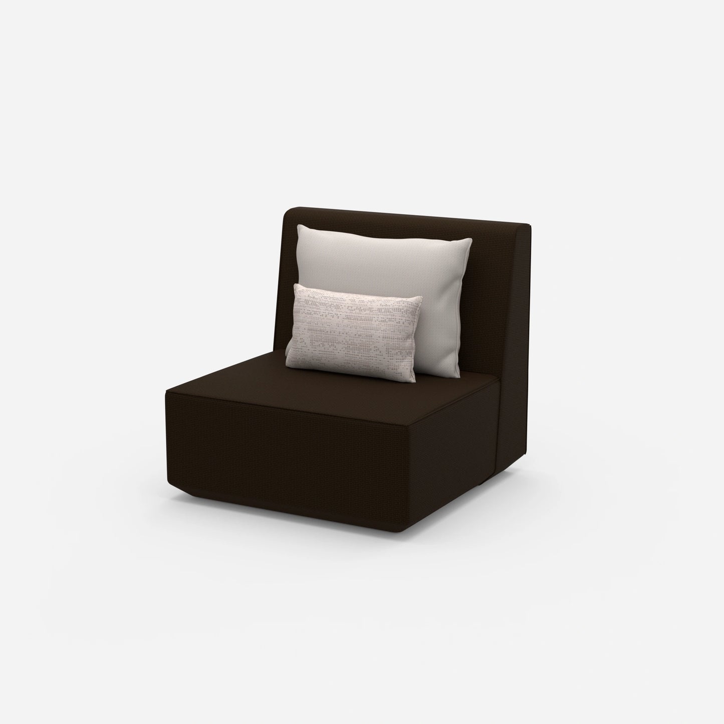 High back armchair from the side