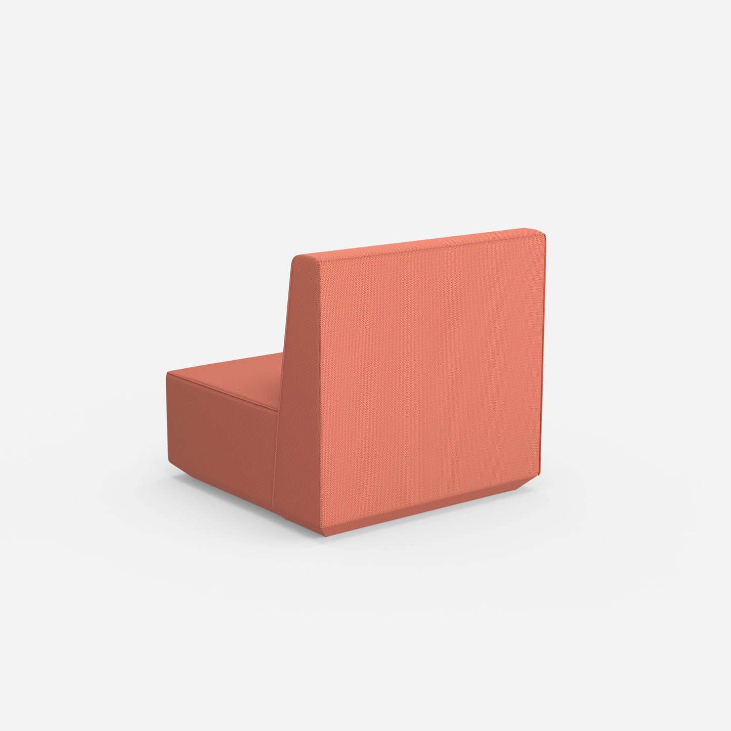Armchair with high backrest from behind