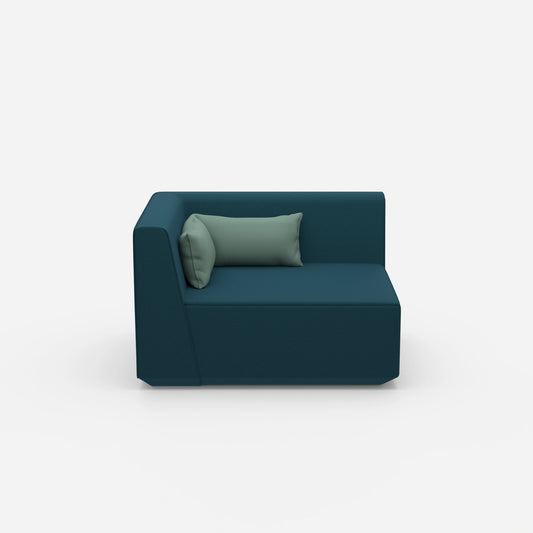 Armchair turquoise petrol from the front
