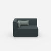 Armchair turquoise petrol from the front