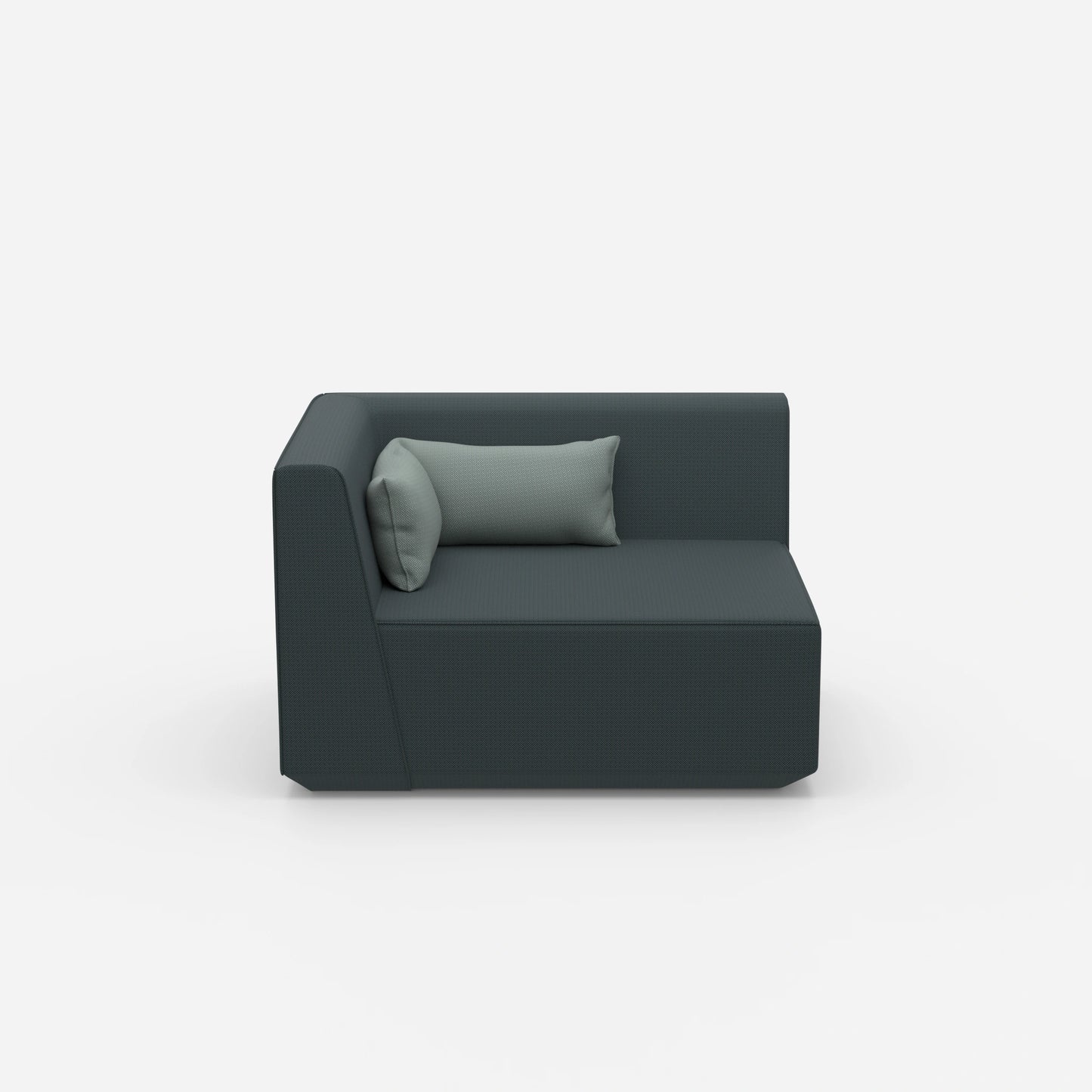 Armchair turquoise petrol from the front