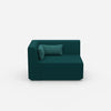 Armchair turquoise petrol from the front