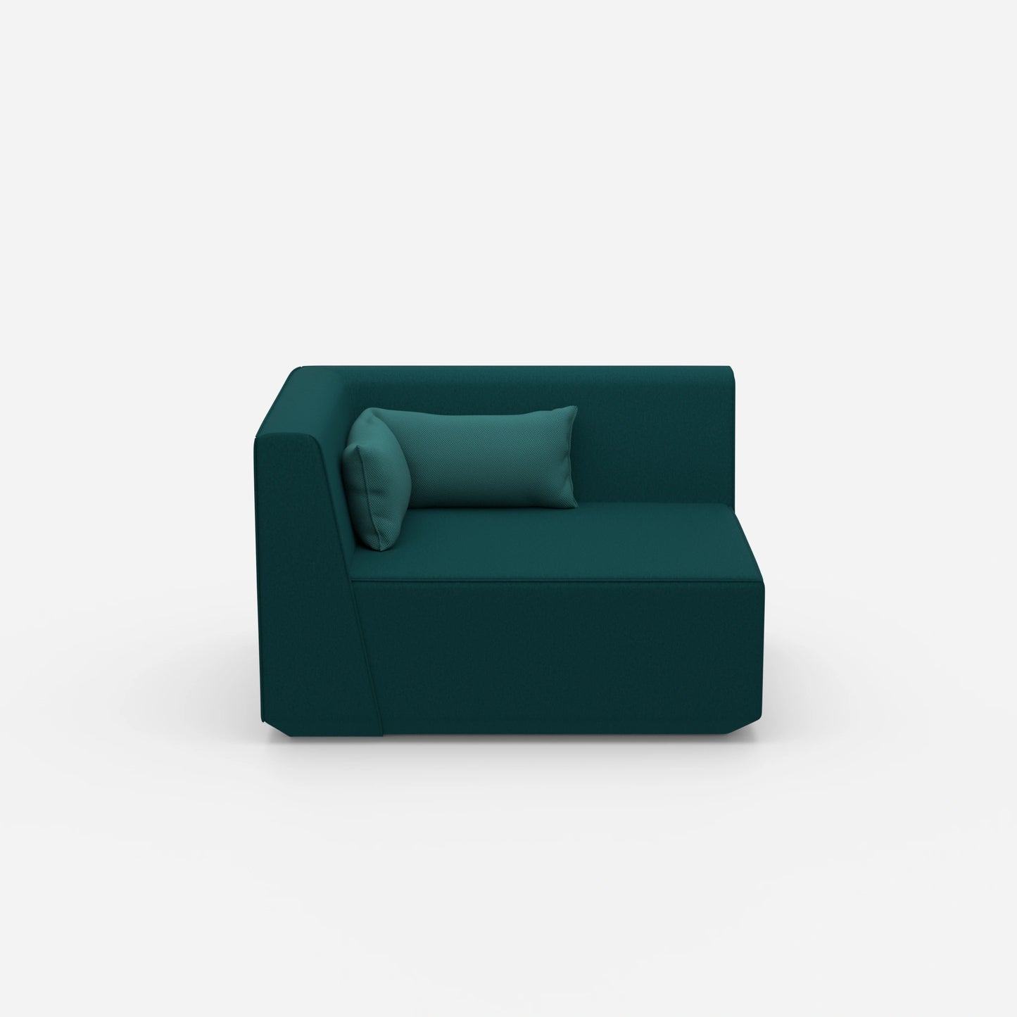 Armchair turquoise petrol from the front