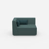 Armchair turquoise petrol from the front