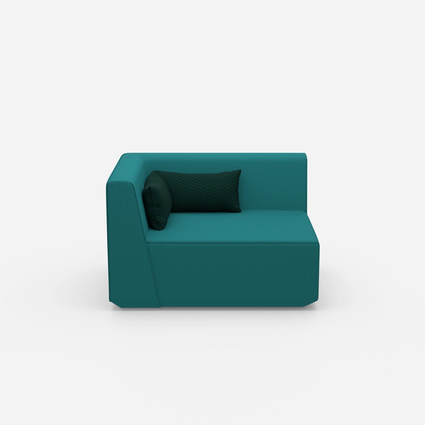 Armchair turquoise petrol from the front