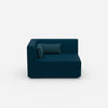 Armchair turquoise petrol from the front