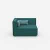 Armchair turquoise petrol from the front