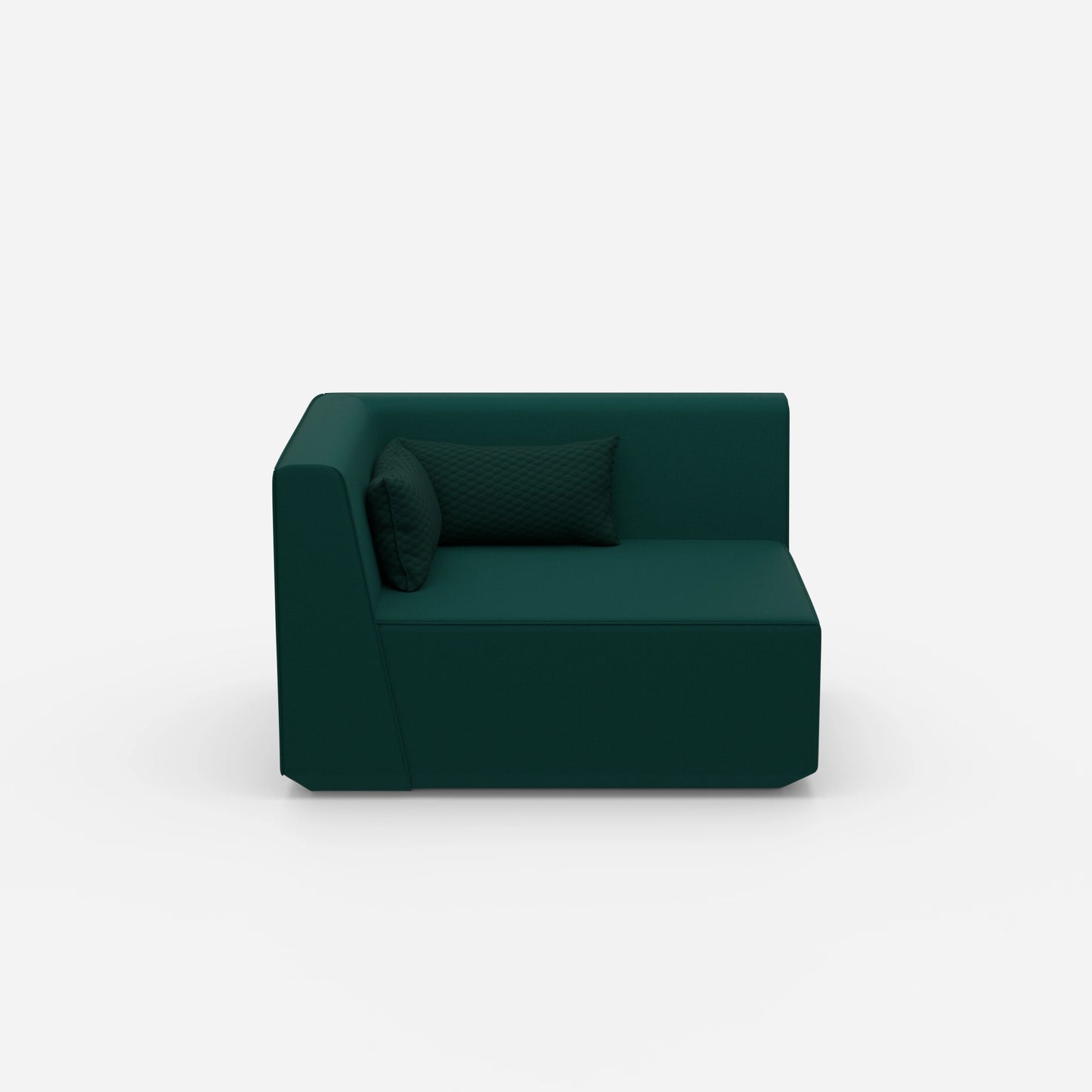 Armchair turquoise petrol from the front