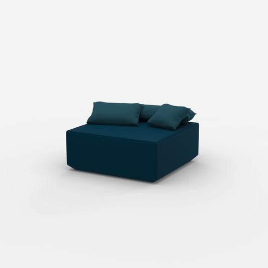 Petrol pouf from the side