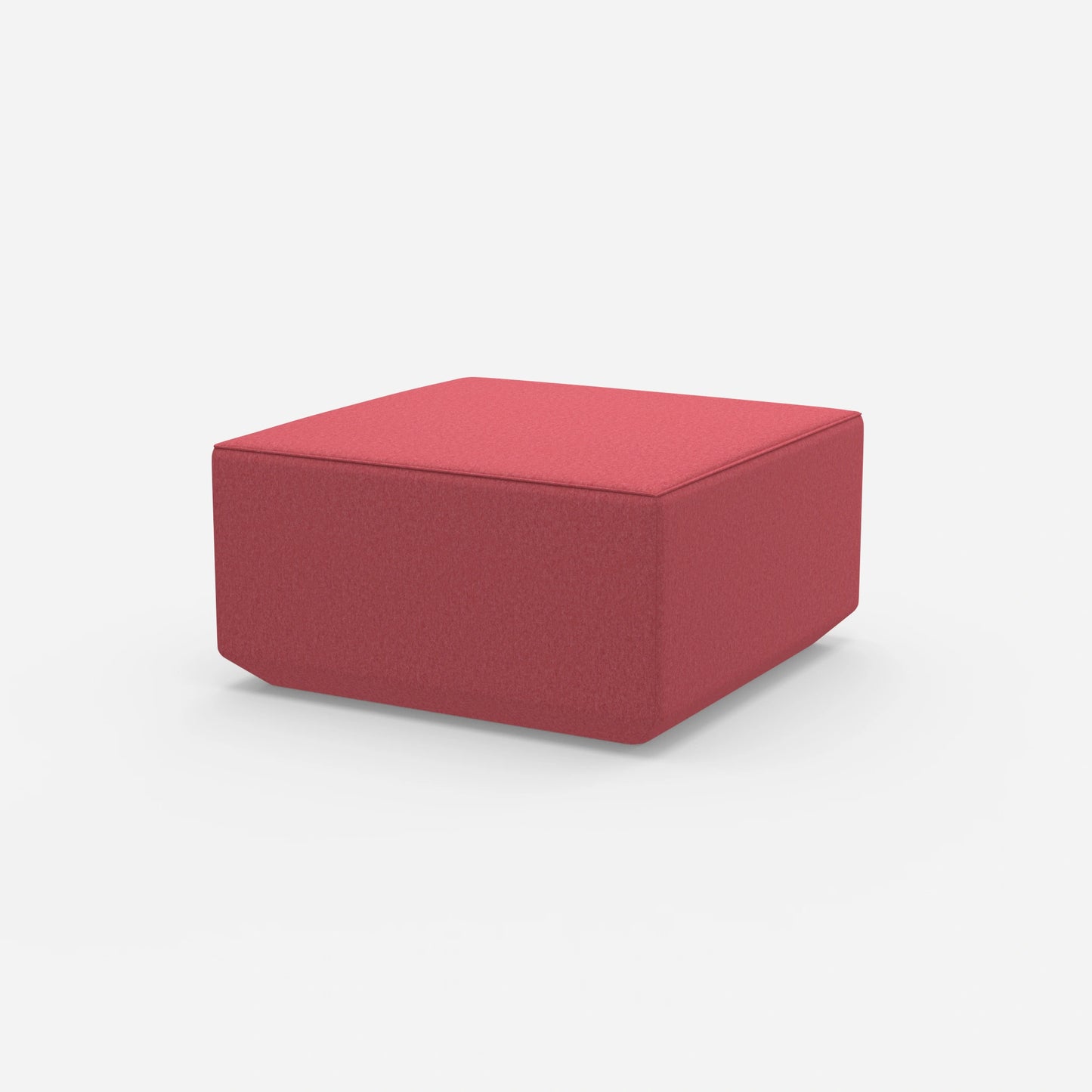Pink pouf from the side