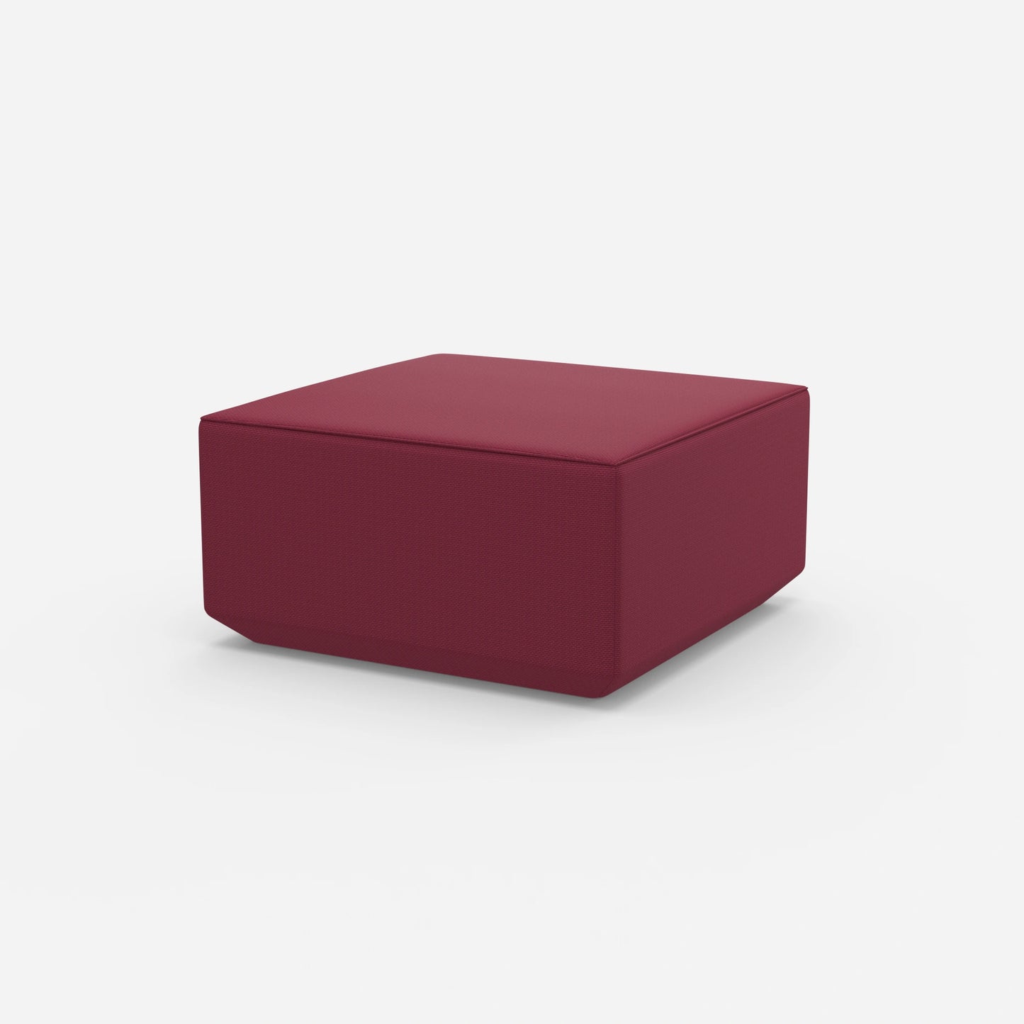 Pink pouf from the side