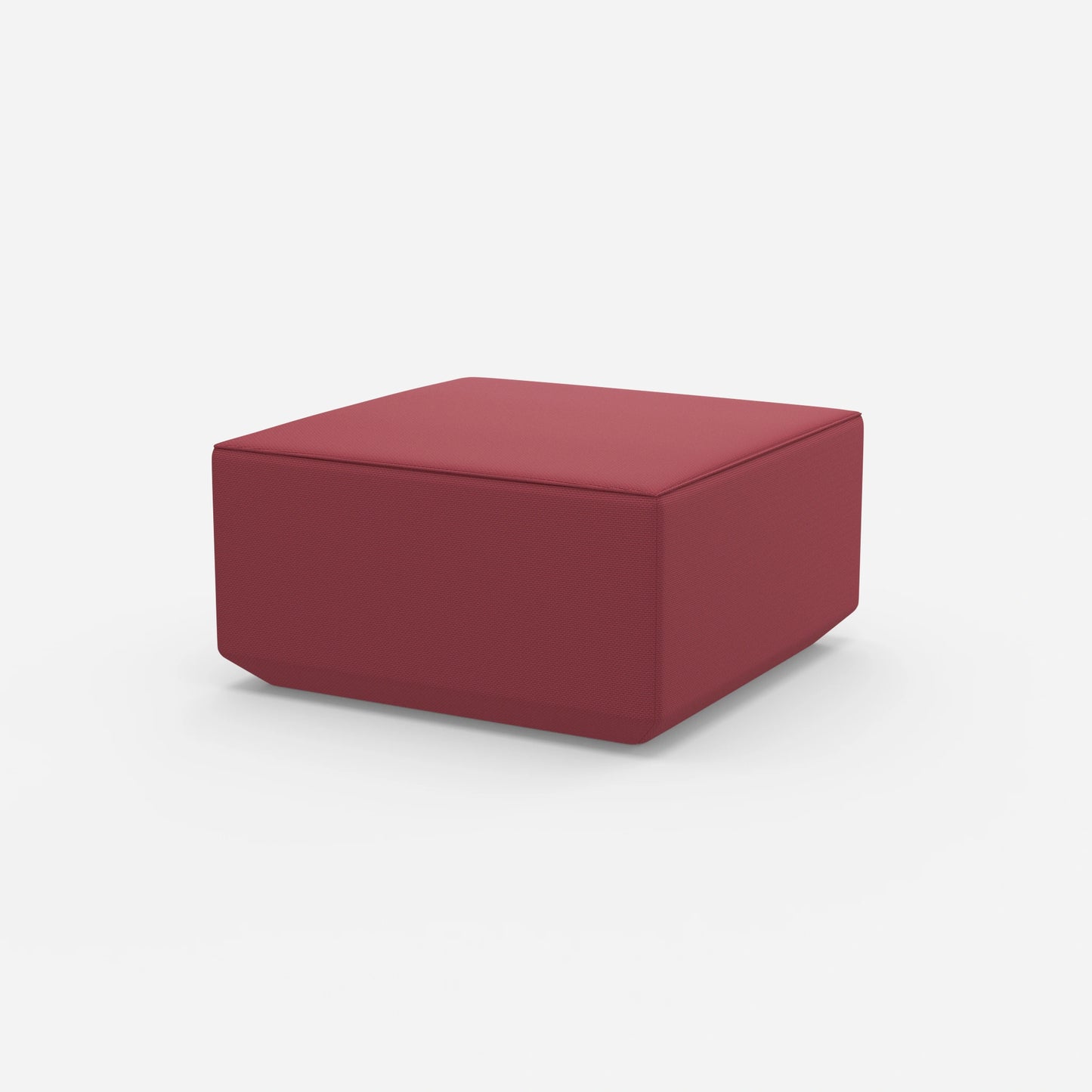 Pink pouf from the side