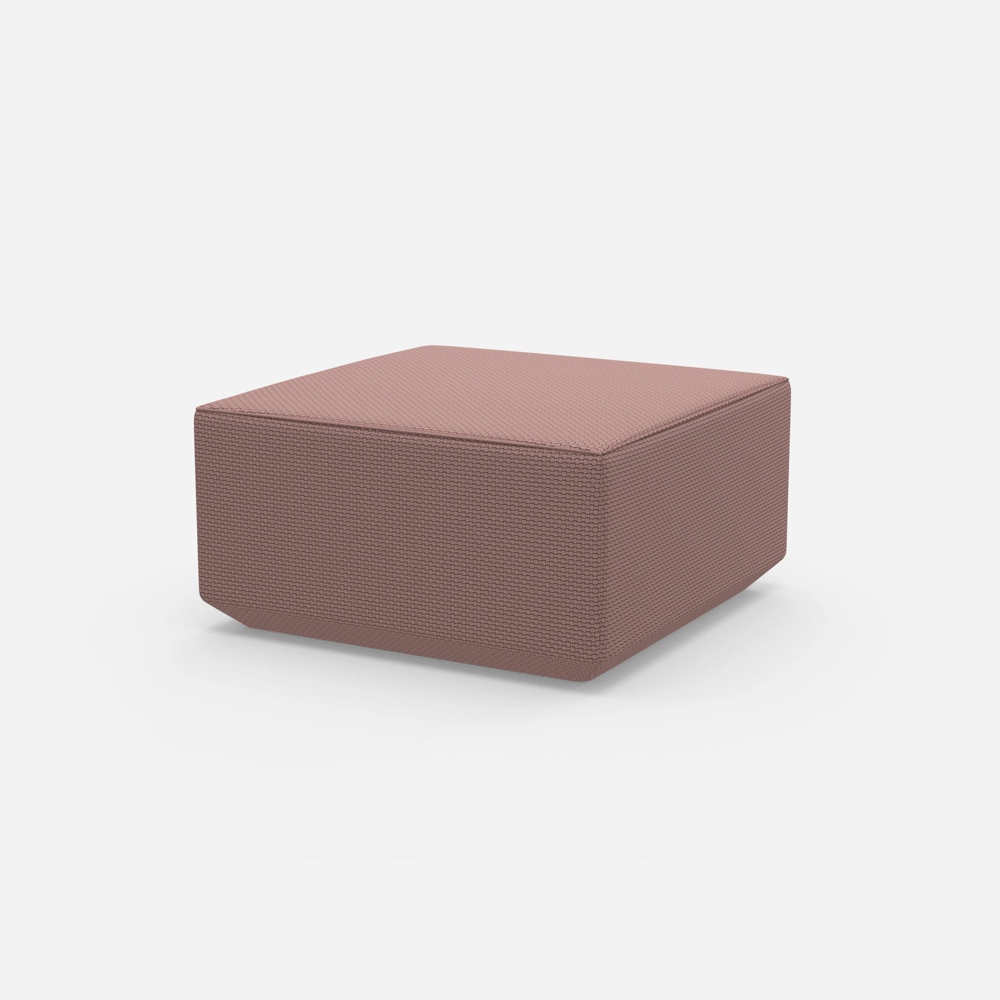 Pink pouf from the side