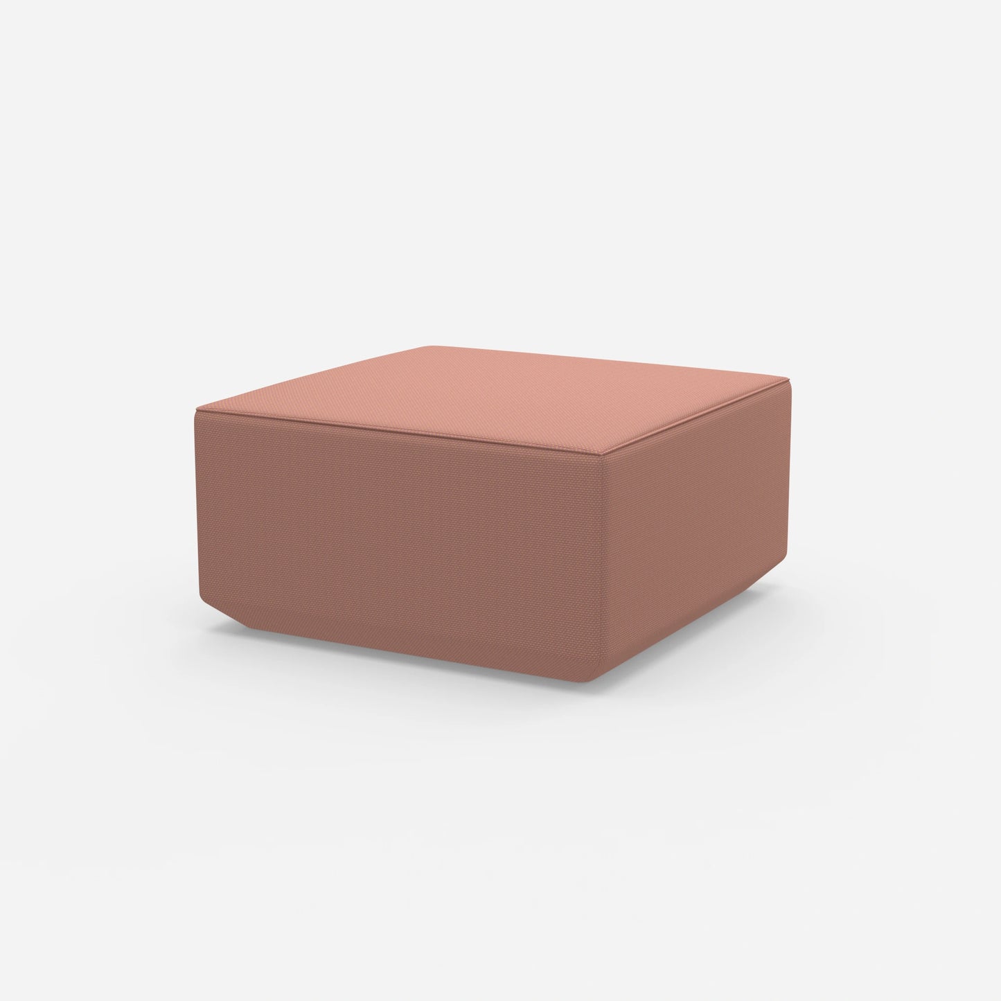 Pink pouf from the side