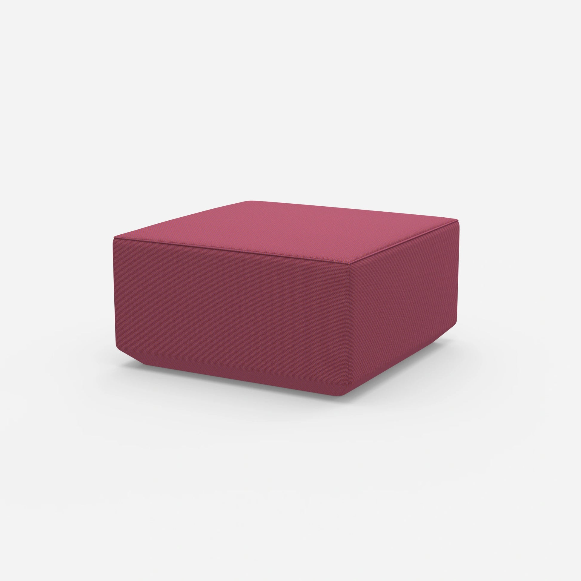 Pink pouf from the side