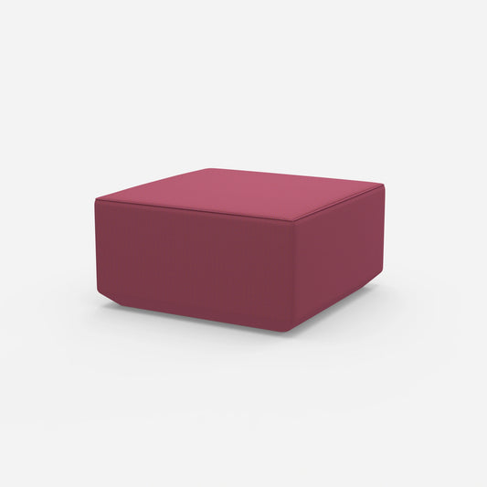 Pink pouf from the side