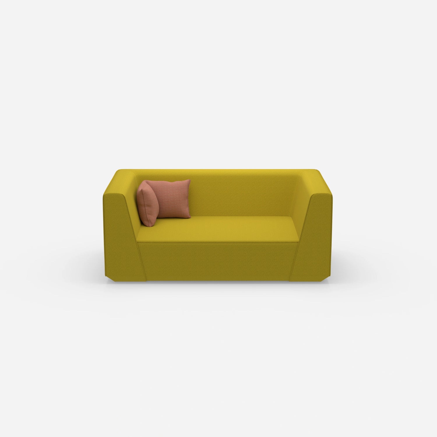 2 seater modern sofa from the front