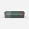 Three-seater sofa green from the front