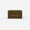 Sofa two-seater brown 160 cm wide from the front