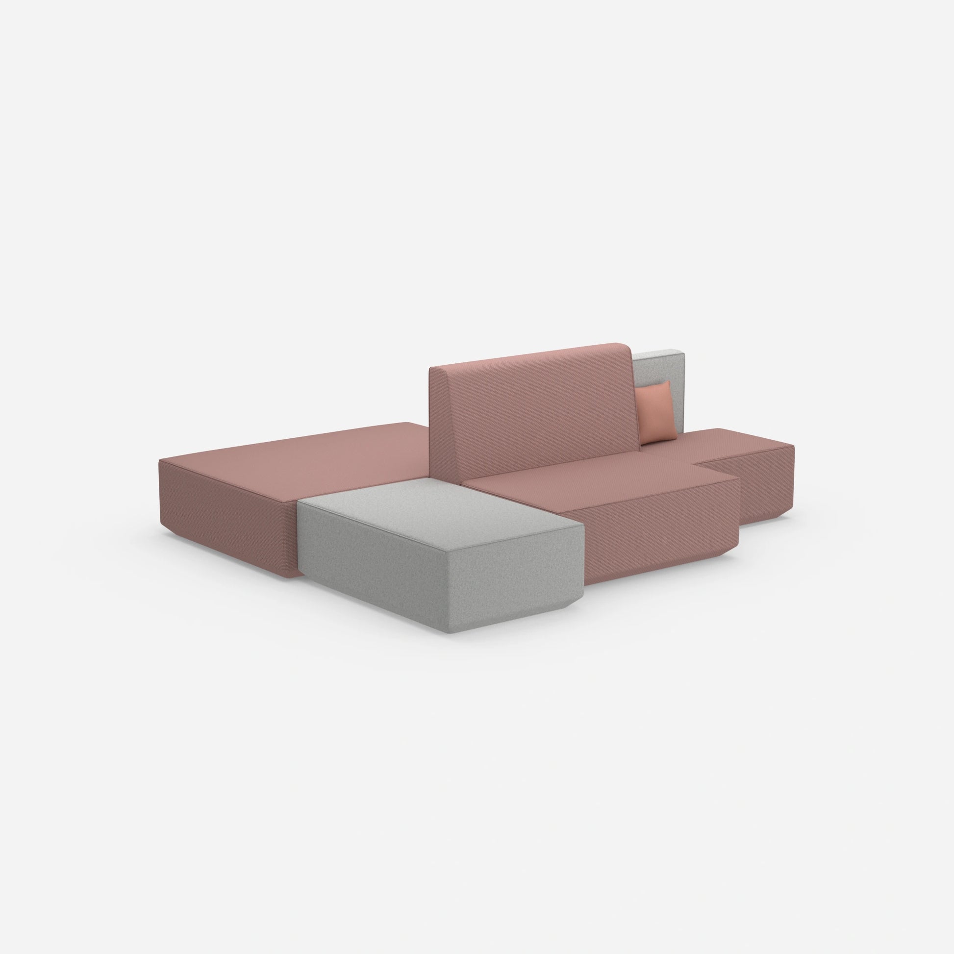 Sofa island for open-plan offices from behind