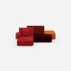 Sofa island for open-plan offices from the front