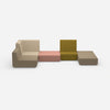 Sofa landscape as a lounge from the front