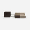 Sofa landscape in brown tones from the front