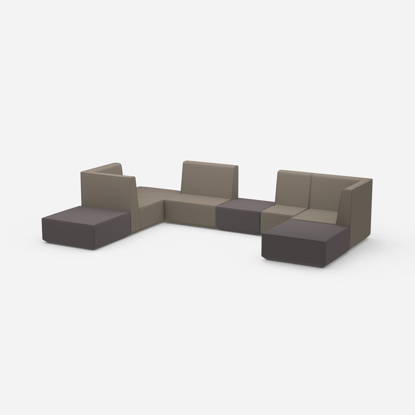 U-shaped sofa landscape from the side