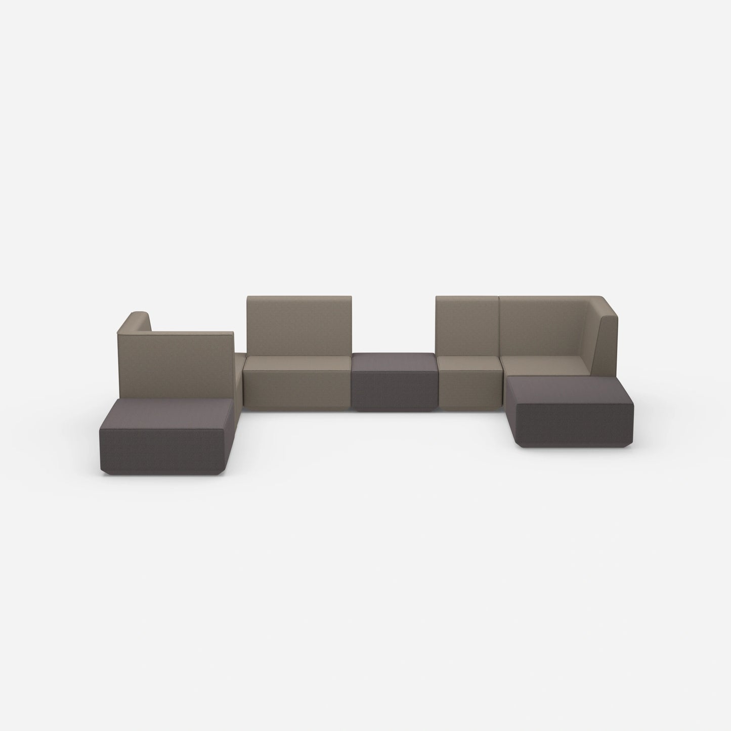 U-shaped sofa landscape from the front