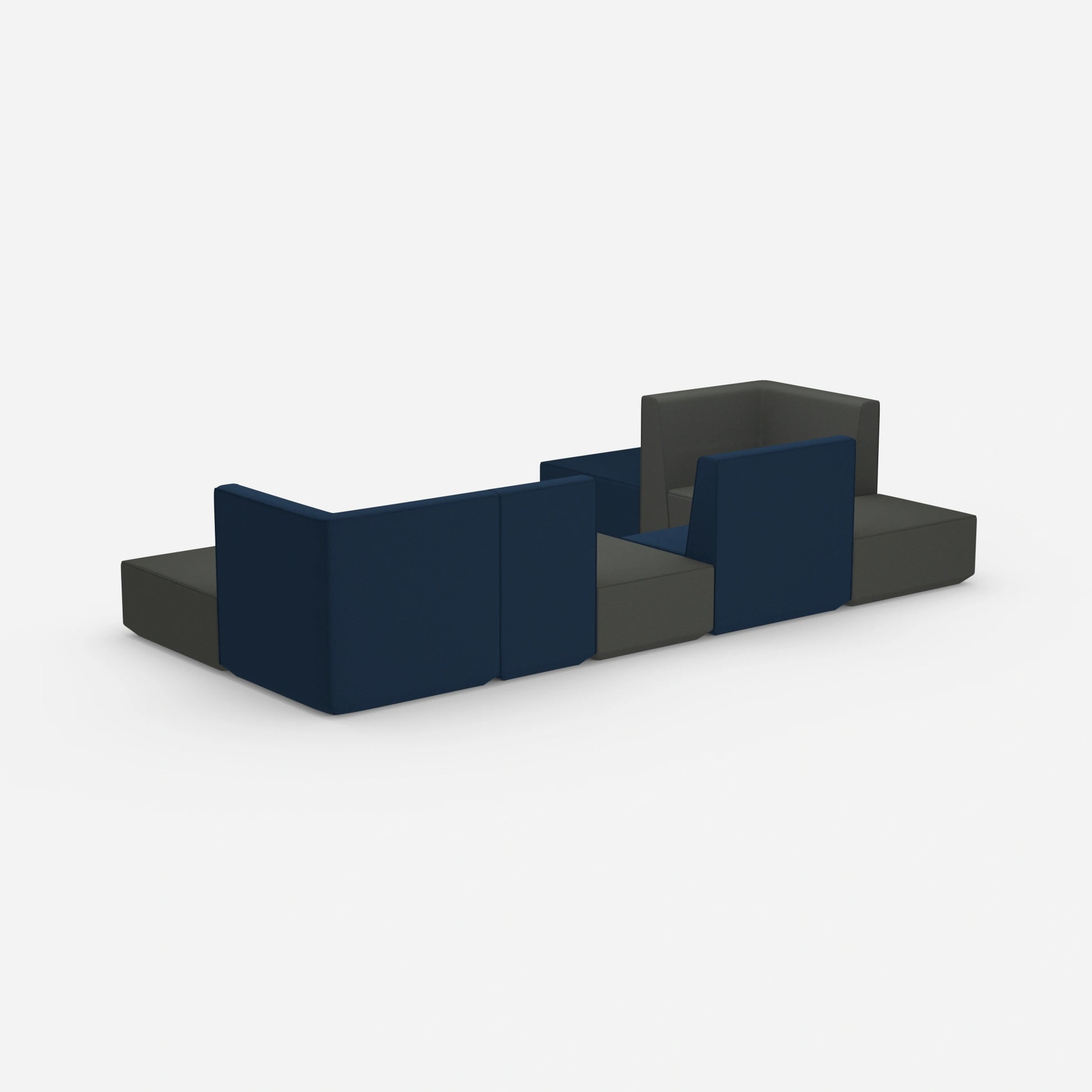 U-shaped sofa landscape from behind