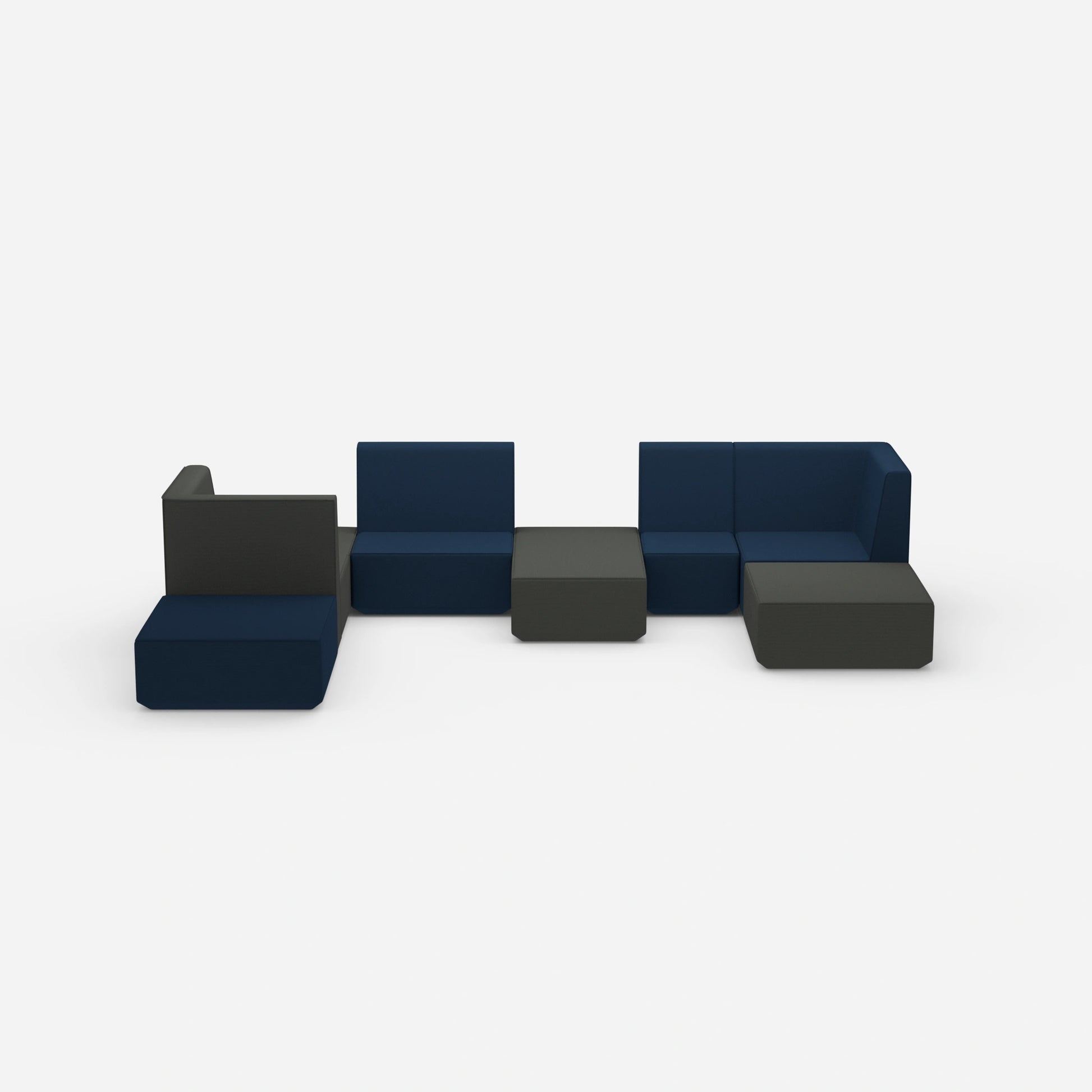 U-shaped sofa landscape from the front