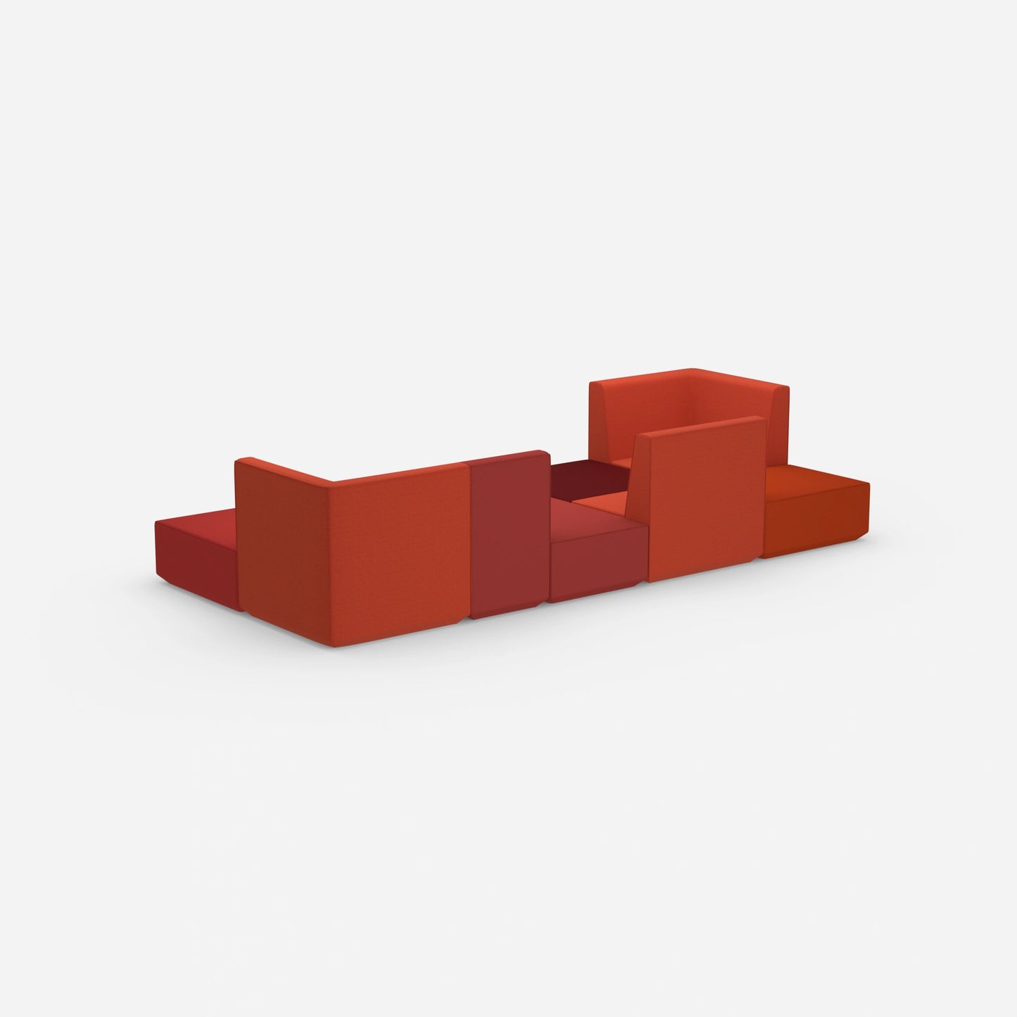 U-shaped sofa landscape from behind