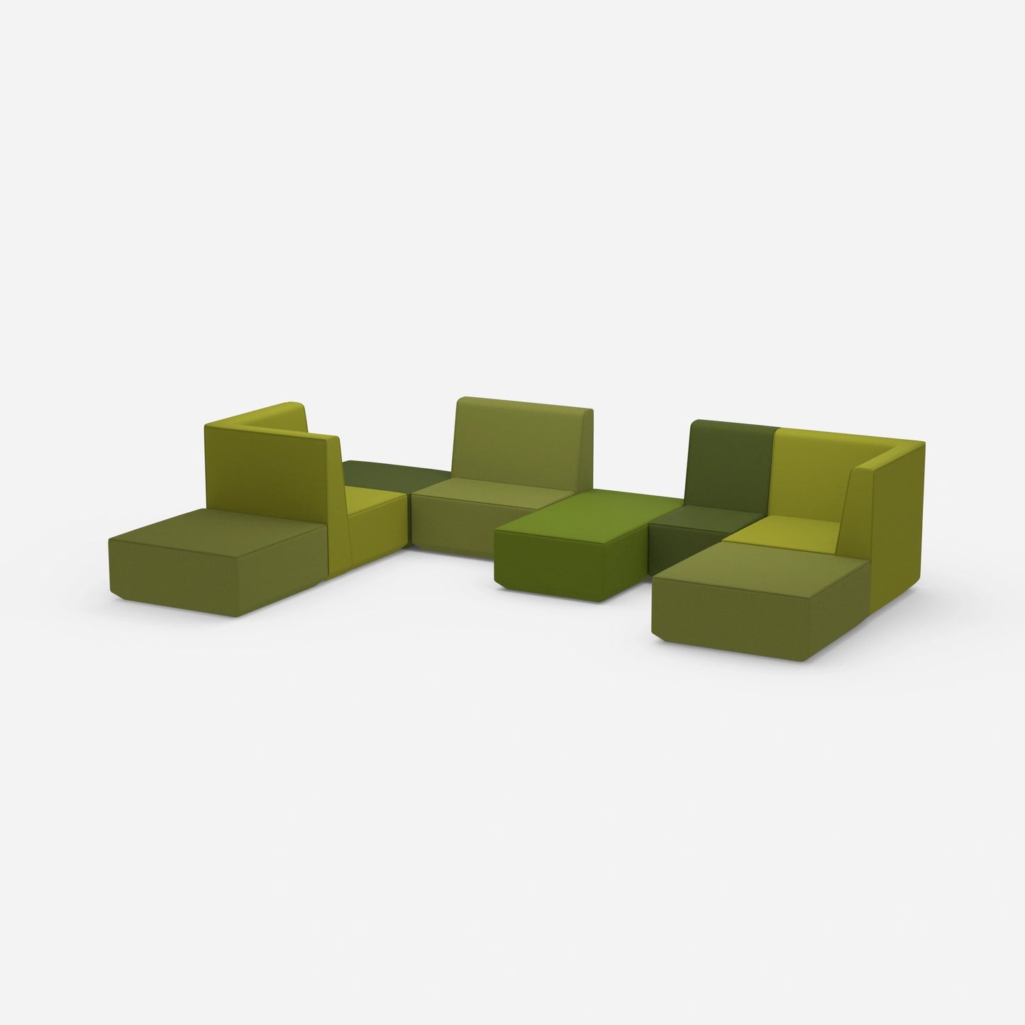 U-shaped sofa landscape from the side