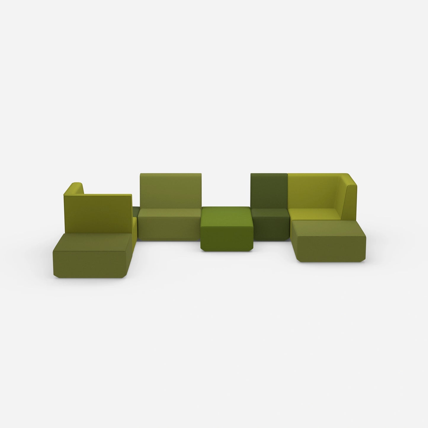 U-shaped sofa landscape from the front