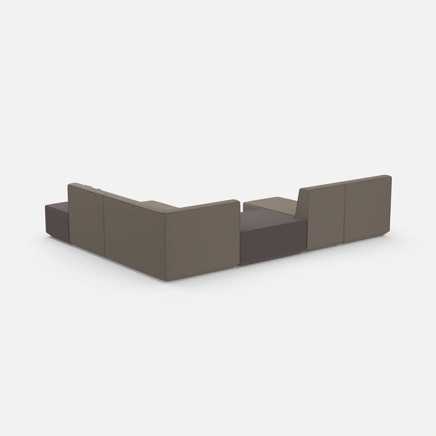 Sofa landscape with corner from behind
