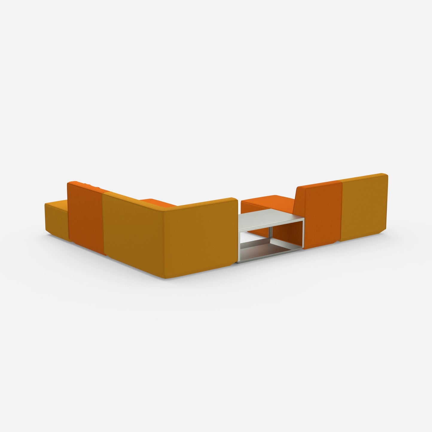 Sofa landscape with corner from behind