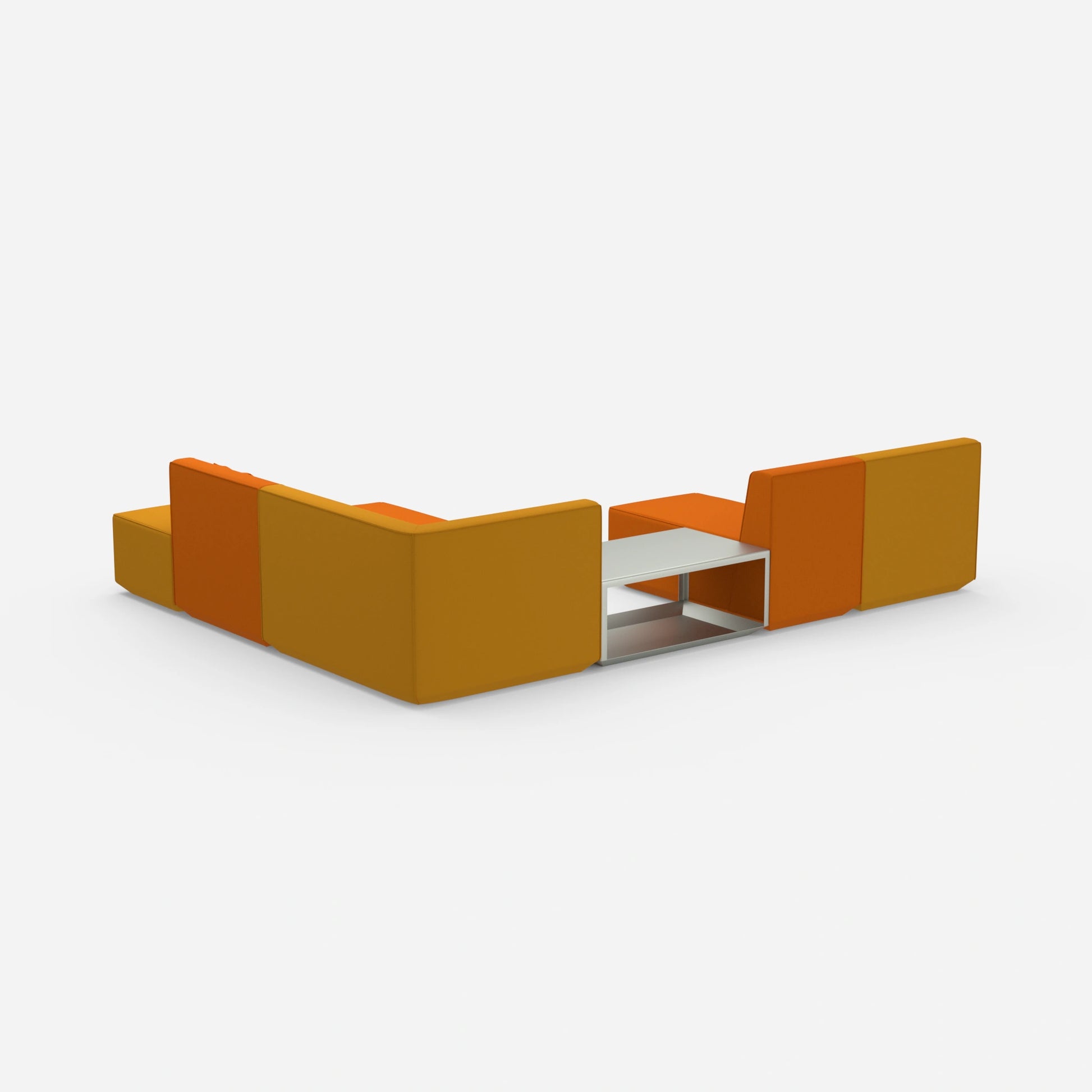 Sofa landscape with corner from behind