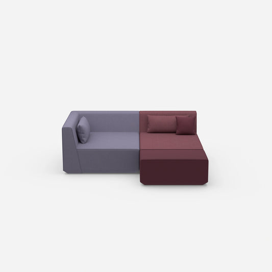 Deep modular corner sofa from the front