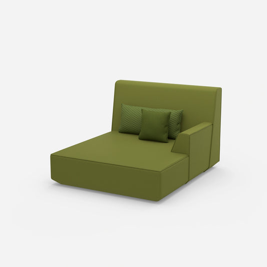 Chaise longue 2 personnes vue de côté