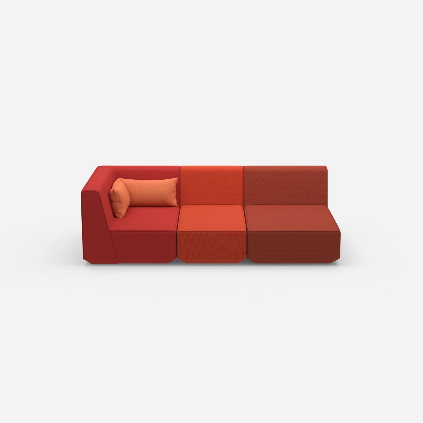 Canapé 3 places modulaire avec fonction couchage de face