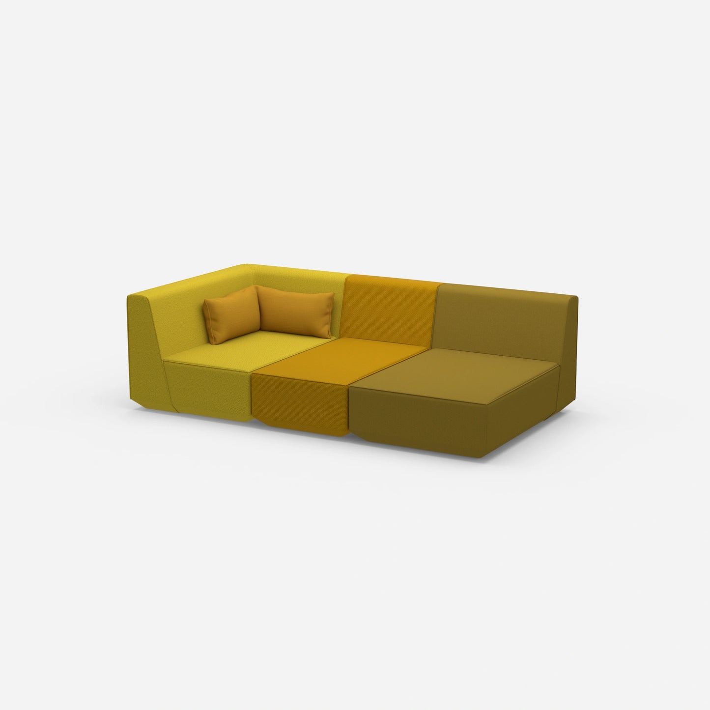 Canapé 3 places modulaire avec fonction de couchage de côté