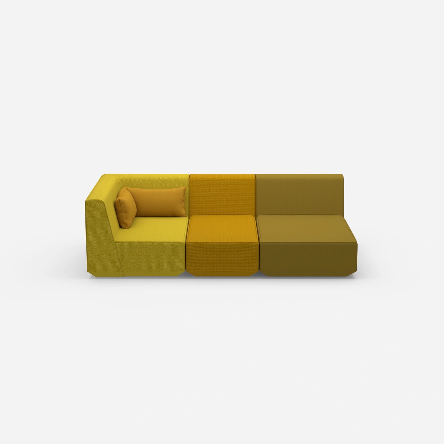 Canapé 3 places modulaire avec fonction couchage de face